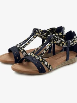 Sandales talon légèrement compensé et très confortable