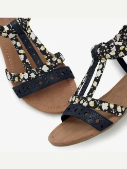 Sandales talon légèrement compensé et très confortable