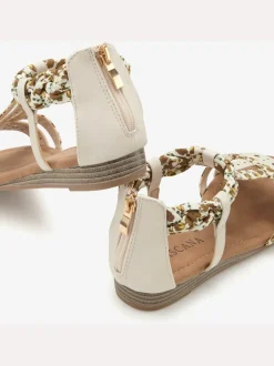 Sandales talon légèrement compensé et très confortable