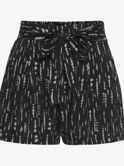 Short avec imprimé intégral ceinture à nouer et poches