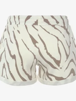 Short décontracté avec motif zèbre et poches latérales fendues