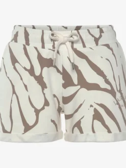 Short décontracté avec motif zèbre et poches latérales fendues
