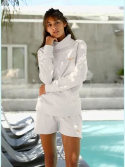 Short décontracté en interlock avec ceinture élastique et cordon