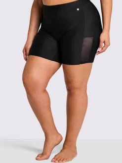 Short de bain empiècement maille