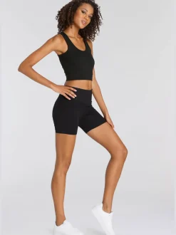 Short de course sportif en coton doux avec logo imprimé à la ceinture