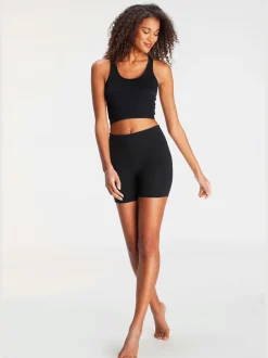 Short de course sportif en coton doux avec logo imprimé à la ceinture