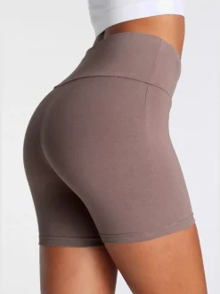 Short de course sportif en coton doux avec logo imprimé à la ceinture