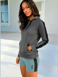 Short de détente sportif avec rayures latérales et ceinture à coulisse