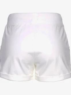 Short de plage avec ceinture côtelée et bandes rayées
