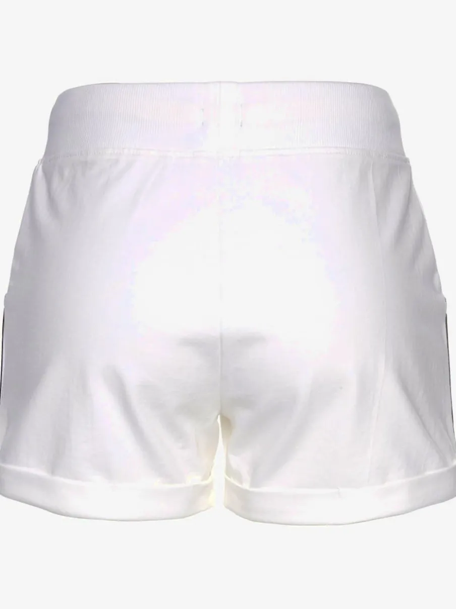 Short de plage avec ceinture côtelée et bandes rayées
