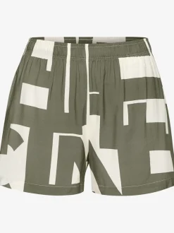 Short de pyjama avec motif abstrait