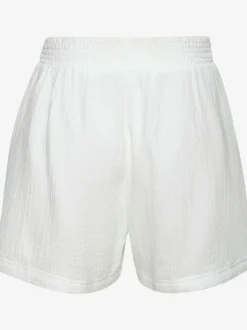 Short d'été en mousseline à taille élastique avec texture légère