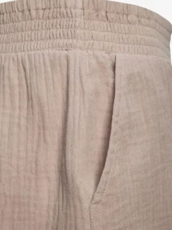 Short d'été en mousseline à taille élastique avec texture légère