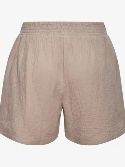 Short d'été en mousseline à taille élastique avec texture légère