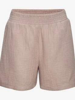 Short d'été en mousseline à taille élastique avec texture légère