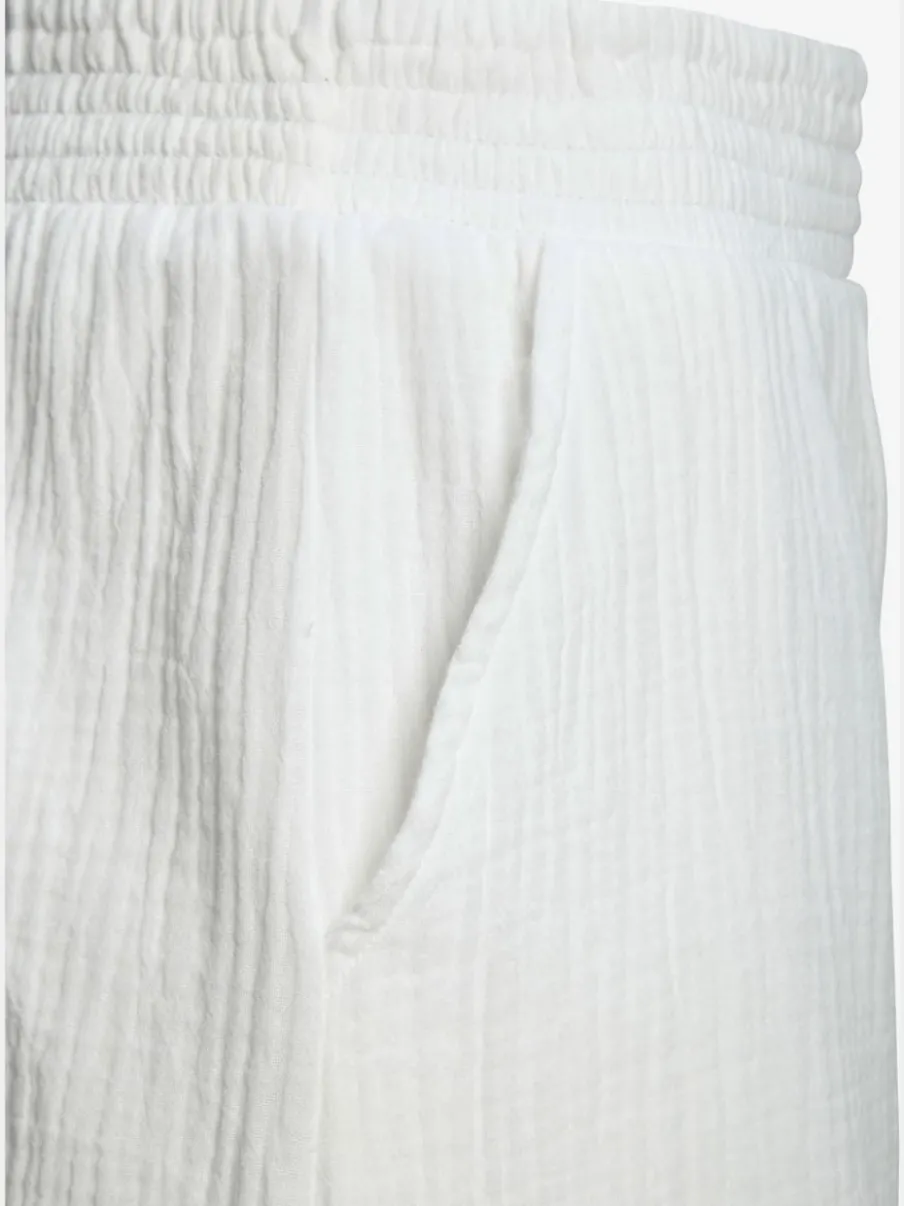 Short d'été en mousseline à taille élastique avec texture légère