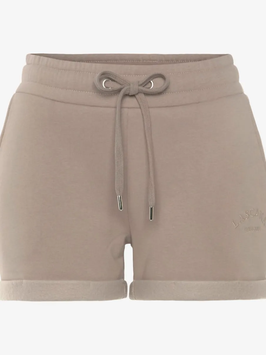 Short en coton molletonné avec poches latérales et ceinture élastique