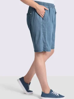 Short en jean ceinture élastique confortable