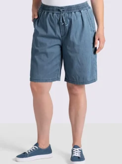Short en jean ceinture élastique confortable