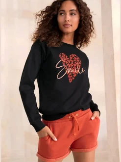 Short en matière sweat avec ceinture à coulisse et poches latérales