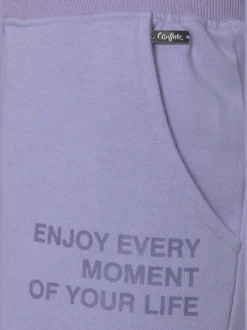 Short en matière sweat avec imprimé et poches fendues pratiques