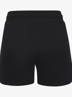 Short en matière sweat avec poches latérales zippées et ceinture élastique