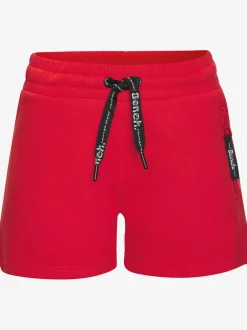 Short en matière sweat avec poches latérales zippées et ceinture élastique