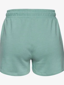 Short en matière sweat avec ruban à coulisse et poches fendues