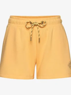 Short en matière sweat avec ruban à coulisse et poches fendues