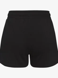 Short en matière sweat avec ruban à coulisse et poches fendues