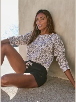 Short Lascana en tissu doux avec ceinture élastique et poches