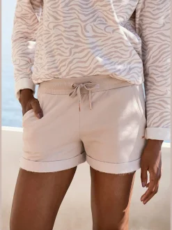 Short Lascana en tissu doux avec ceinture élastique et poches