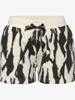 Short molletonné ample à imprimé doux avec poches pratiques