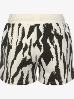 Short molletonné ample à imprimé doux avec poches pratiques
