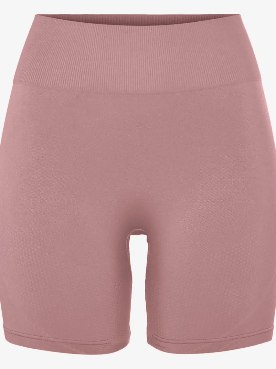 Short sans coutures moulant avec structure côtelée douce