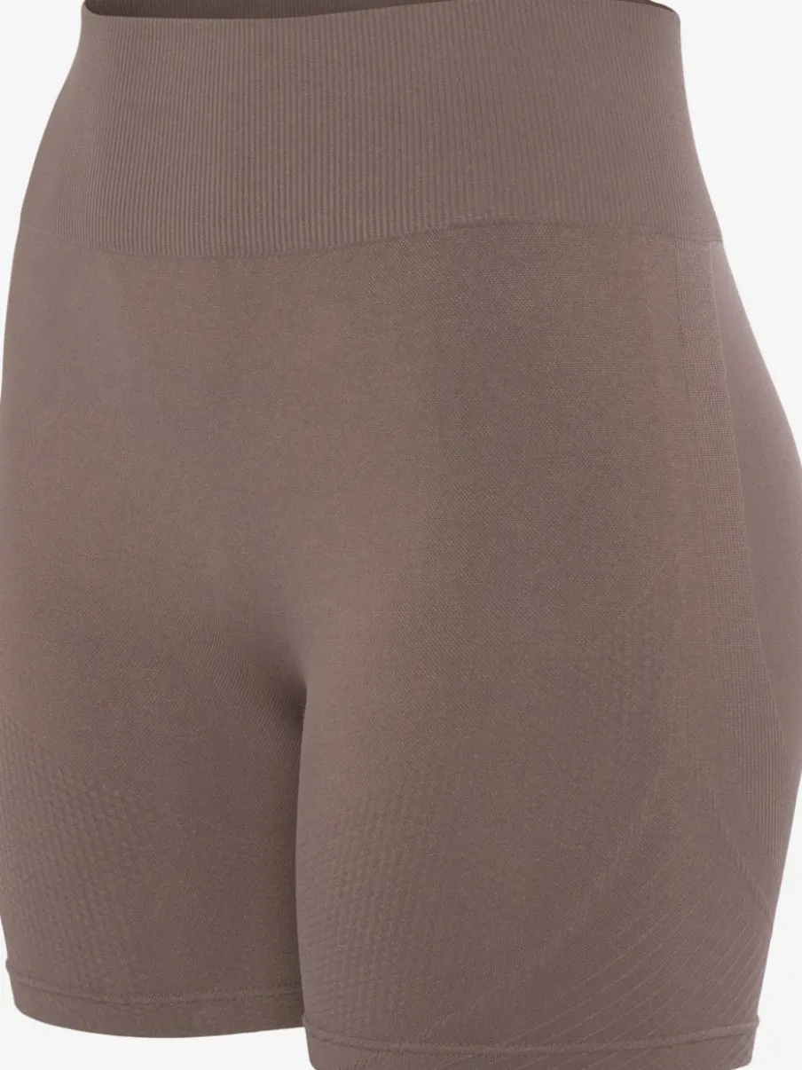 Short sans coutures moulant avec structure côtelée douce