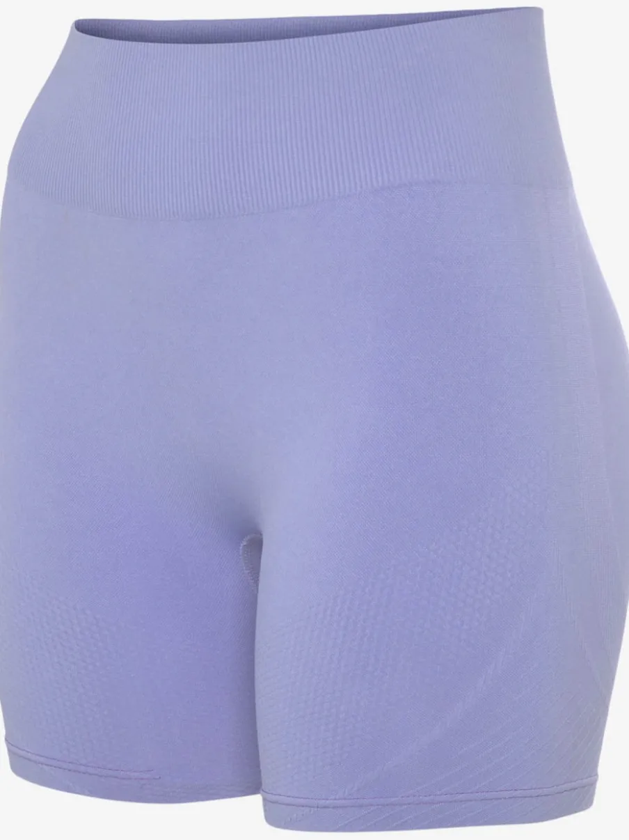 Short sans coutures moulant avec structure côtelée douce