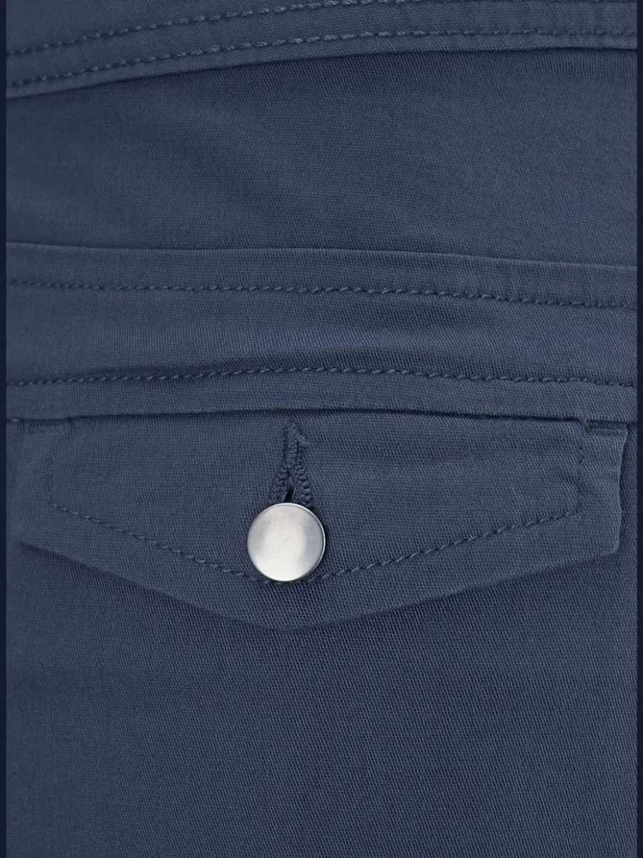 Shorts avec pinces en coton avec poches latérales et dos