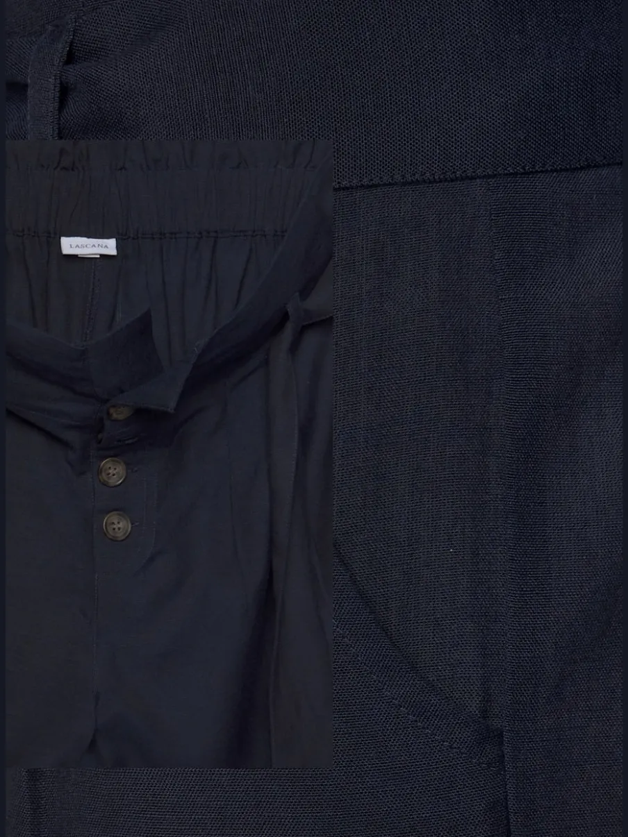 Shorts ceinture haute avec dos élastiqué et poches latérales