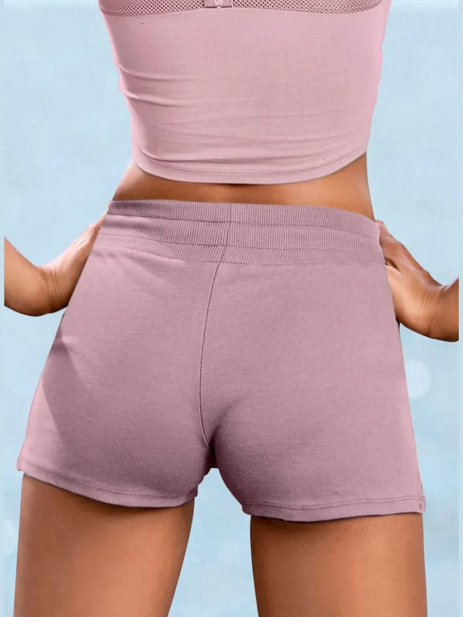 Shorts confortables avec rubans réglables et petites fentes