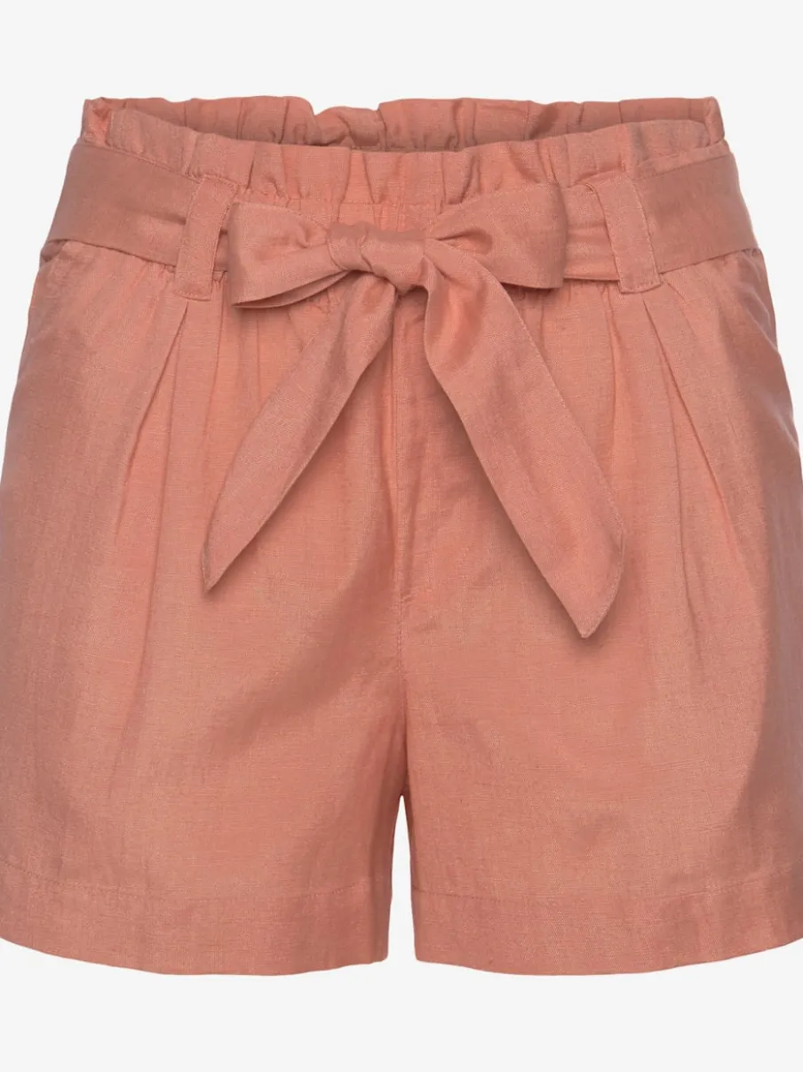 Shorts doux avec ceinture à nouer et poches