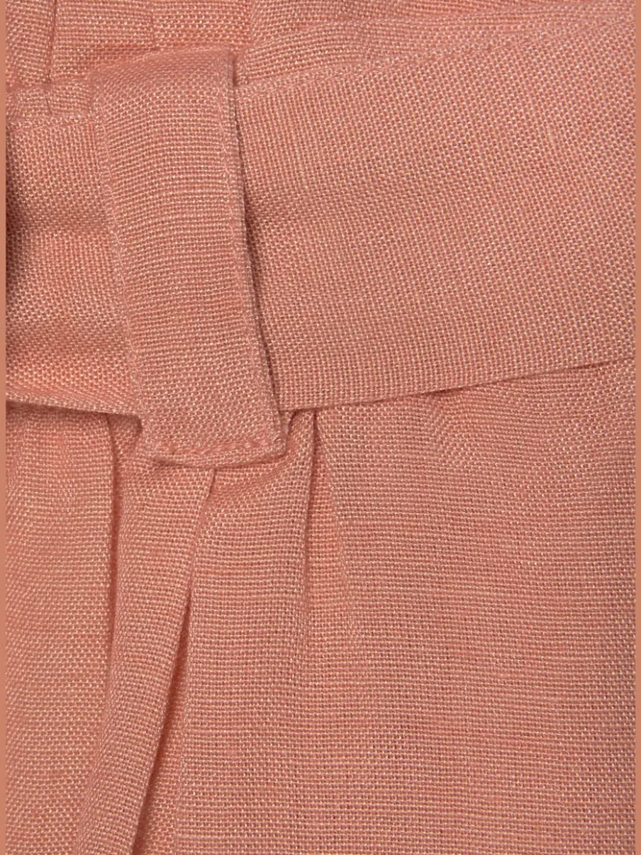 Shorts doux avec ceinture à nouer et poches