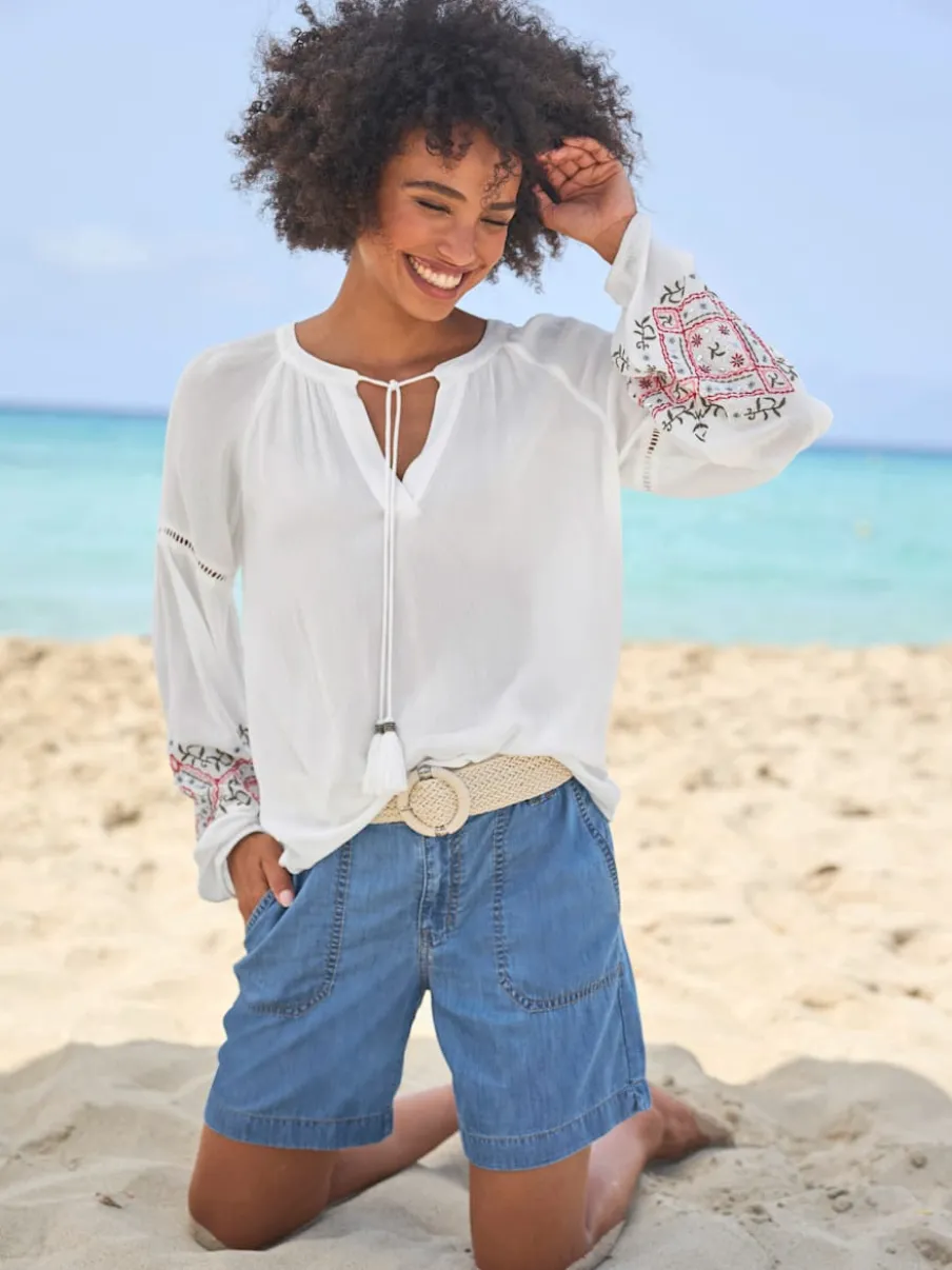 Shorts en coton léger avec poches latérales confortables