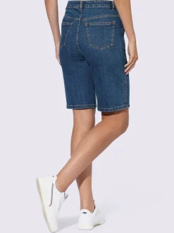 Shorts en jean à cinq poches taille haute coton