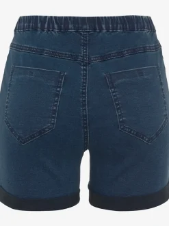 Shorts en jean extensibles avec deux poches arrière