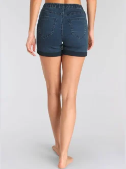 Shorts en jean extensibles avec deux poches arrière
