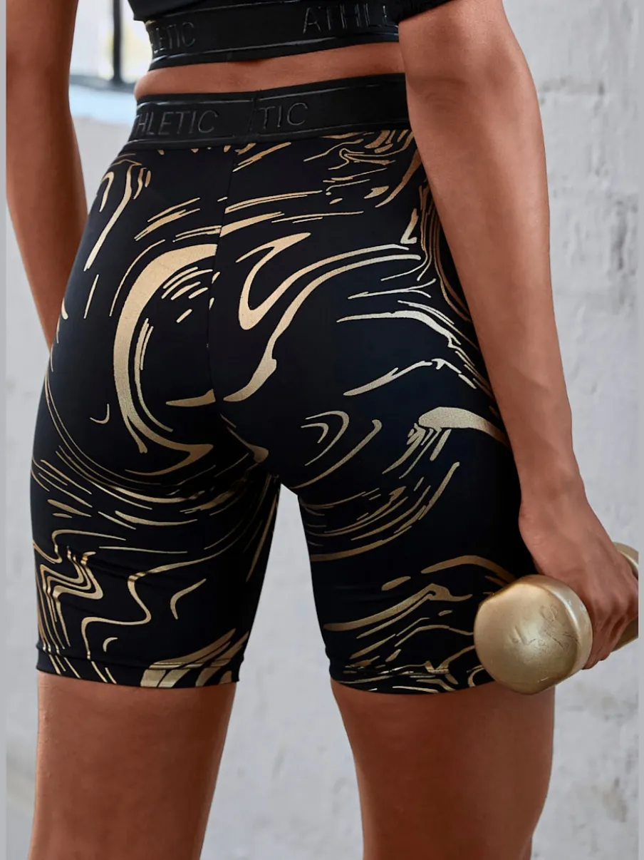 Shorts techniques au motif abstrait élastiques et respirants