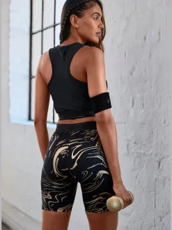 Shorts techniques au motif abstrait élastiques et respirants