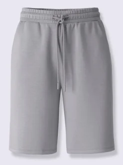 Short sweat à ceinture élastique avec poches et lien à nouer