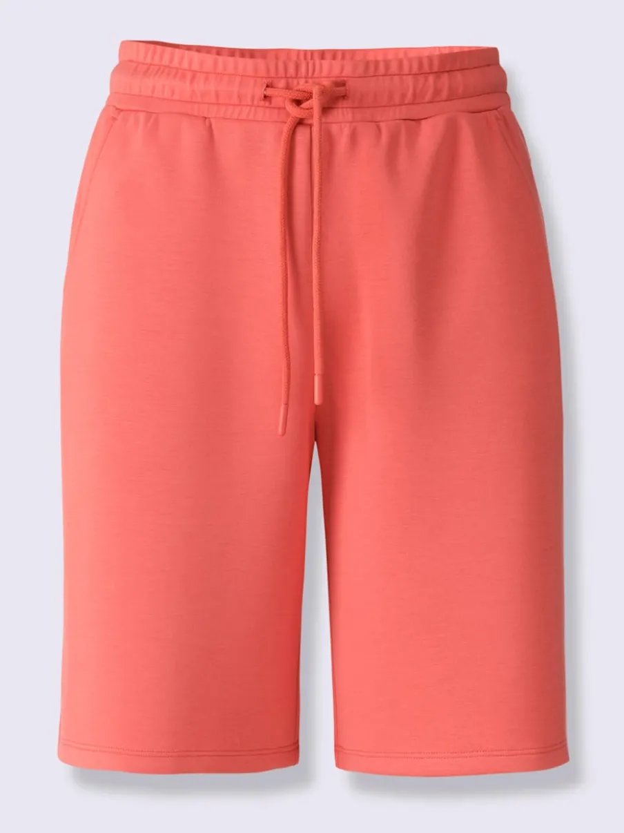 Short sweat à ceinture élastique avec poches et lien à nouer